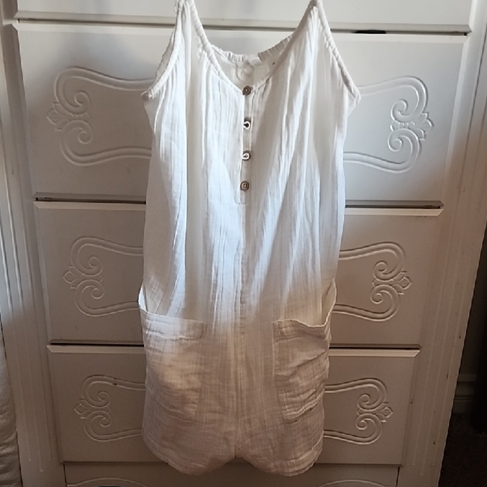 Roxy White Button-Down Top - image 1